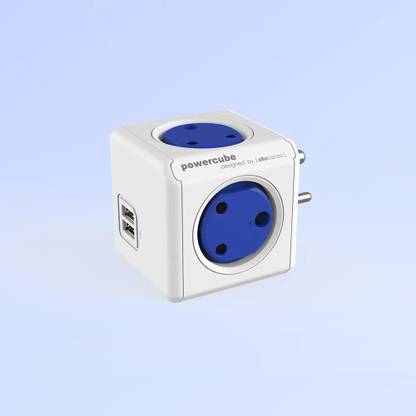 Allocacoc PowerCube Original USB Outlet with Socket Adapter / Multi Plug Socket | 4 A Three Pin Socket