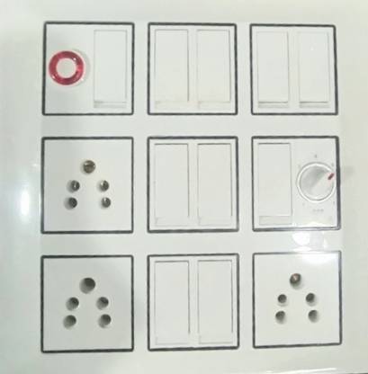 BAHUL Wall surface modular electric board 6 A Three Pin Socket