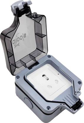amiciTools Waterproof Power Socket, 6/16Amp Outdoor Electric Switch Socket Box 13 A Five Pin Socket