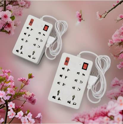 LifoDora 8 Sockets 1 Switches extension board (Cord Length:-2.5M) jl66 8 A Two Pin Socket