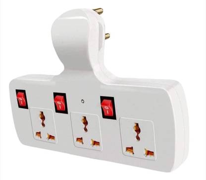 Buyer Choice 3+3Universal Multi Plug Socket Extension Board Power Adapter Individual Switches 3  Socket Extension Boards