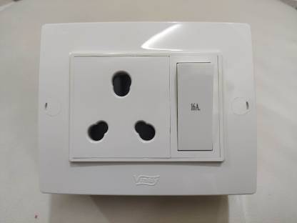 BSR Vinay modular bord,16amp socket and switch sutable 2200 watt,electric equipment, 16 A Three Pin Socket