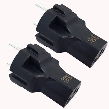 MX European Schuko CEE7/7 Male Plug to IEC320 C13 Connectr Adapter (Pack of 2) 10 A Three Pin Socket