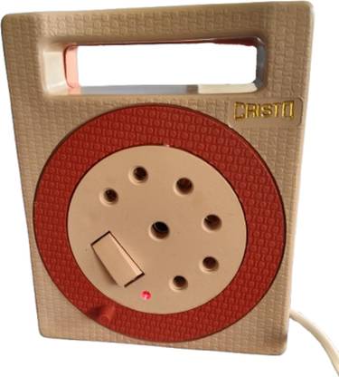 CRISTO Fancy Extension cord 6amp 240V AC Long Wire7.7 m Led indicators 6 A Two Pin Socket