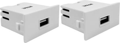 b'five Modular Fast USB Socket Usb Charging Adapter USB Wall Switch Usb Charger Port_0L 2.4 A Single Pin Socket