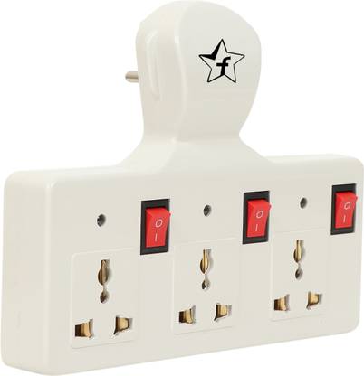 Flipkart SmartBuy Multi Socket Universal Multiplug With 3 Sockets 3 Switches & 3 Led Indicators 3  Socket Extension Boards
