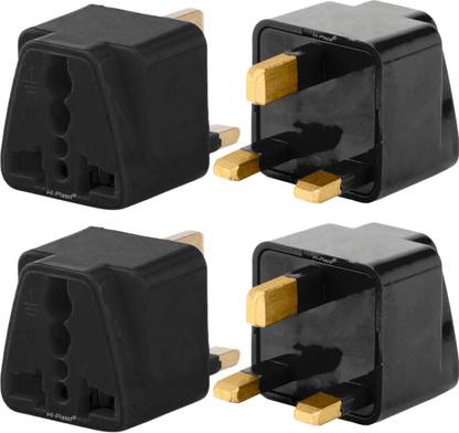 HI-PLASST Type G Plug (4 Pieces) , Universal UK Flat Pin 3Pin Travel Power Plug 13 A Three Pin Socket