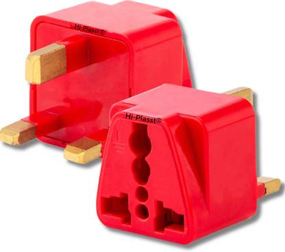 HI-PLASST Type G Plug (1Piece),Universal UK/London Square Pin 3Pin Travel Power Plug 13 A Three Pin Socket