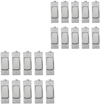 VUVAIL Hanging Push Switch Electrical Bed On/Off Button White PP 240V Pack of 20 Pcs 6 A One Way Electrical Switch