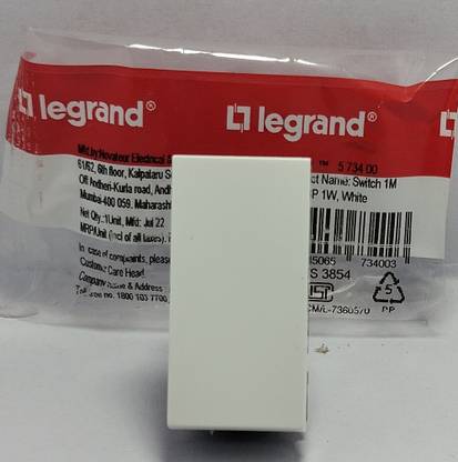 Legrand Legrand arteor 6 A One Way Electrical Switch
