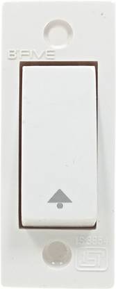 b'five 6 Amp. Bell Push switch button Matrix Polycarbonate Series 6 A One Way Electrical Switch