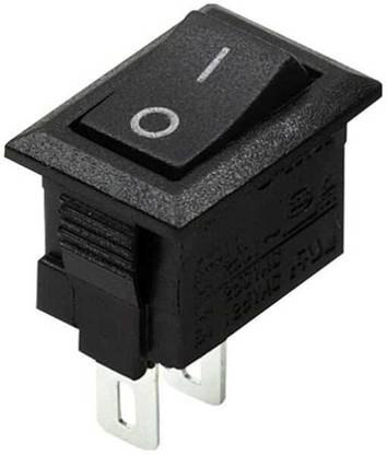 UV Store UV 2 Pin Dpdt Black Button on/off One Way Electrical Switch 15 A One Way Electrical Switch