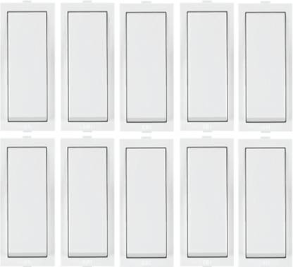 ANCHOR ROMA WHITE, 10A, 1 WAY SWITCH -21011,(10 Nos Switches) 10 A One Way Electrical Switch