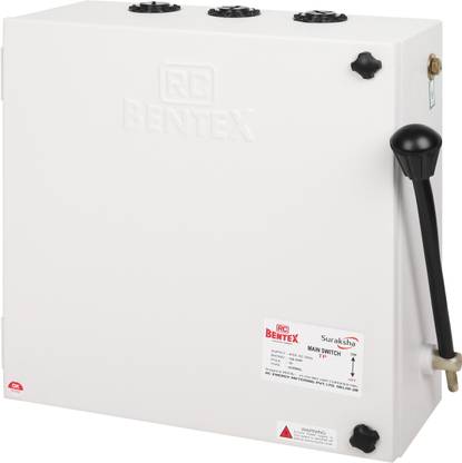RC BENTEX Three Phase Main Switch 100 AMP with DMC Fuse, X06A000016 32 A Three Way Electrical Switch