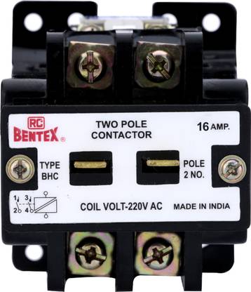 RC BENTEX Air Break 2 Pole Contactor, Z0X00000243 16 A Two Way Electrical Switch