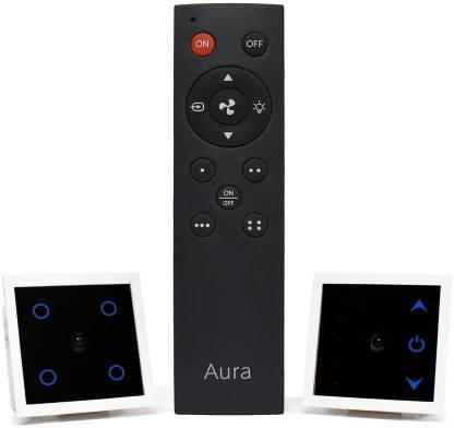 DeWire Remote Control Switches (Fan Regulator & Light + 4 Channel Switch) By Aura 3 A Two Way Electrical Switch