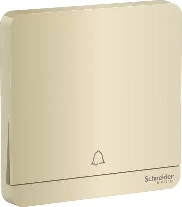 Schneider Electric AvatarOn, push button for doorbell, 10A, 250V, Wine Gold 10 A One Way Electrical Switch