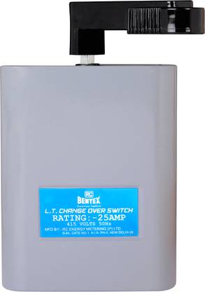 RC BENTEX Three Phase Changeover Switch 25 AMP, X06C000031 25 A Two Way Electrical Switch