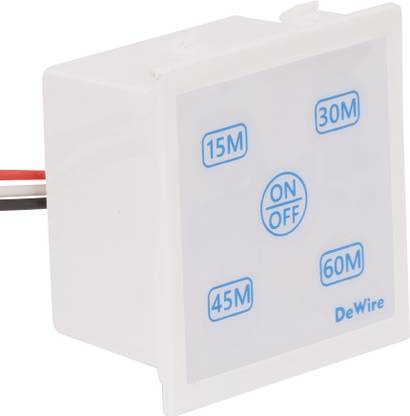 DeWire Auto Cut-Off Timer Switch(15,30,45,60Mins) 230V 10 A One Way Electrical Switch