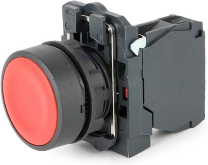 DECENT AIR SYSTEM 22mm Flat Electrical Circuits Control Industrial Push Button Switch Red 10 A One Way Electrical Switch