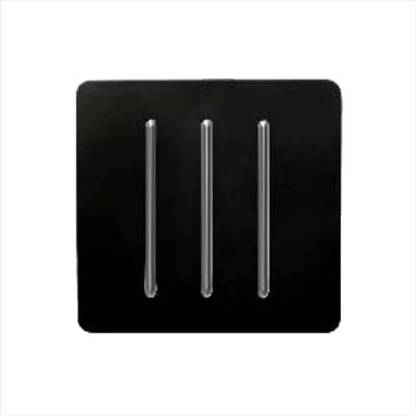 Alvira Alvira Premium Piano 3 switches all 2 way with Chrome Finish(2 Module BLACK) 10 A Two Way Electrical Switch