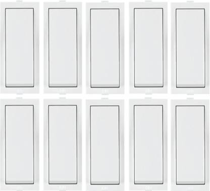 ANCHOR ROMA WHITE, 10A, 1 WAY SWITCH -21011,(10 Nos Switches) 10 A One Way Electrical Switch
