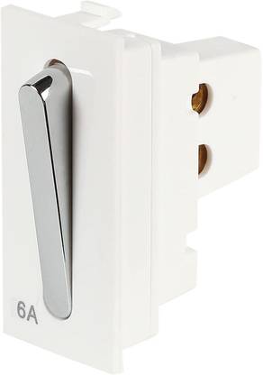 PM Cona Status Chrome (9891) 6 A One Way Electrical Switch