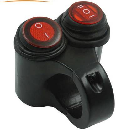 TRP Traders 7/8" 22mm DC 12V Motorcycle Handlebar Dual ON/OFF Switch for Bike Fog Light 10 A Two Way Electrical Switch
