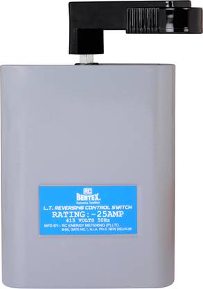 RC BENTEX Three Phase Reverse Forward Switch 25 AMP, X06C000030 25 A Two Way Electrical Switch