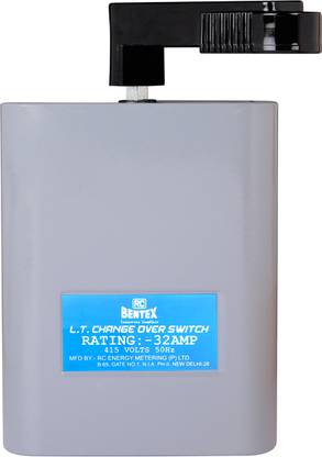 RC BENTEX Three Phase Changeover Switch 32 AMP, X06C000034 32 A Two Way Electrical Switch