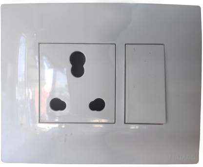 V-Guard Matteo 6-16amp 3 pin Modular Socket and Switch 16 A One Way Electrical Switch