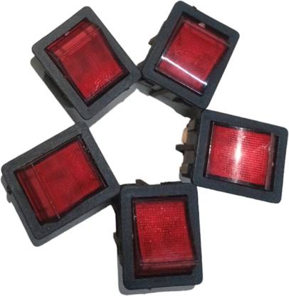 rc electric india 16A RED ROCKER SWITCH 5PCS 16 A One Way Electrical Switch