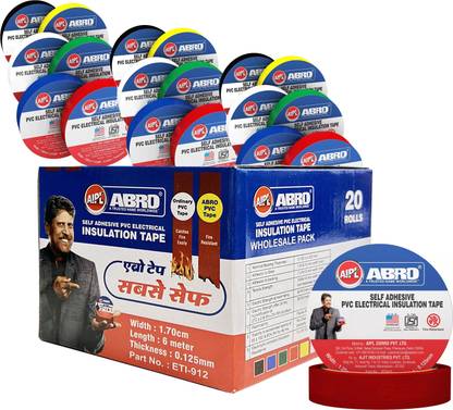 ABRO PVC Tape ISI Marked Genuine Insulation Electrical - Electric Wire Tape - Fire Retardant