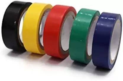 Ticap PVC Tape PVC Tape Self Adhesive PVC Electrical Insulation Tape - Colored Pack of 6 Pieces