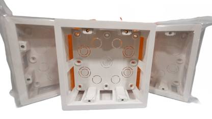 Amp exchange 8m(s) serface modular box/ open pvc box(3pic)pack Wall Plate