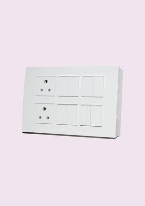 ANCHOR PENTA 12 Modular Switch Board ( 2 Socket,8 switch ) With SURFACE BOX Wall Plate
