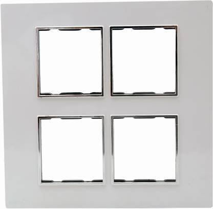 Dewon Electric 8 Module White Modular Switch Plate | Durable Electrical Fitting Wall Plate