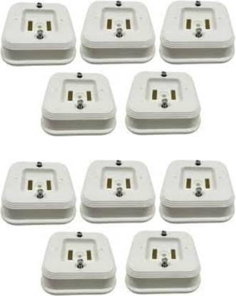 b'five PVC Square Box (B282), Pack of 10, Wall Plate