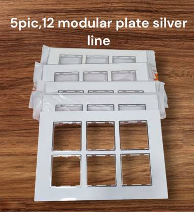 SARA 12 modular plate silver crome (5 pic) Wall Plate