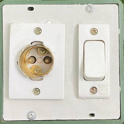 SS TRADER Extension Bulb Holder Box with Anchor Switch Wall Plate