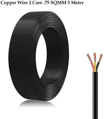 JELECTRICALS PVC 0.75 sq/mm Black 5 m Wire