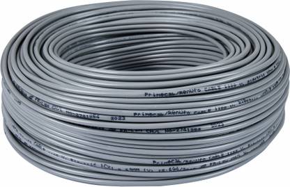 Renufo Single Core PVC Insulated Eco-Friendly Flexible Copper Wires & Cables 6 sq/mm Grey 100 m Wire