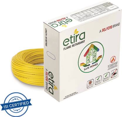 Polycab Etira 0.75 sq/mm Yellow 90 m Wire