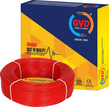 GVD FR PVC 0.75 sq/mm Red 90 m Wire