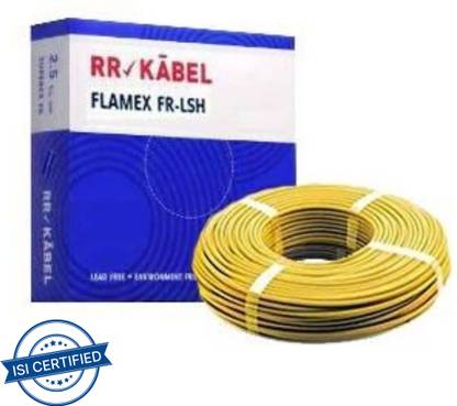 RR काबेल FR-LSH PVC 1 sq/mm पीला 90 m वायर