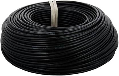 GrahLogy 1mm copper wire Unheated, PVC Insulated, Single Core Flexible 1 sq/mm Black 90 m Wire