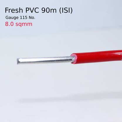 SUPER GEC 10.0 mm ISI Agriculture Single Solid Aluminium Conductor Cable 10 sq/mm Red 90 m Wire