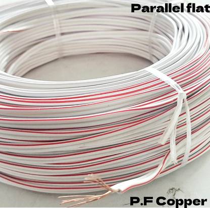 kripa 1.5 MM PARALLEL COPPER FLEXIBLE WIRE FOR SPEAKER WIRE 90 MTR 1.5 sq/mm White 91 m Wire