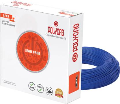 Polycab PVC 6 sq/mm Blue 45 m Wire