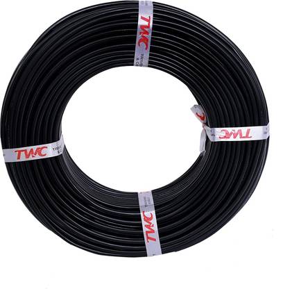 TWC Lite FR PVC 1 sq/mm Black 45 m Wire